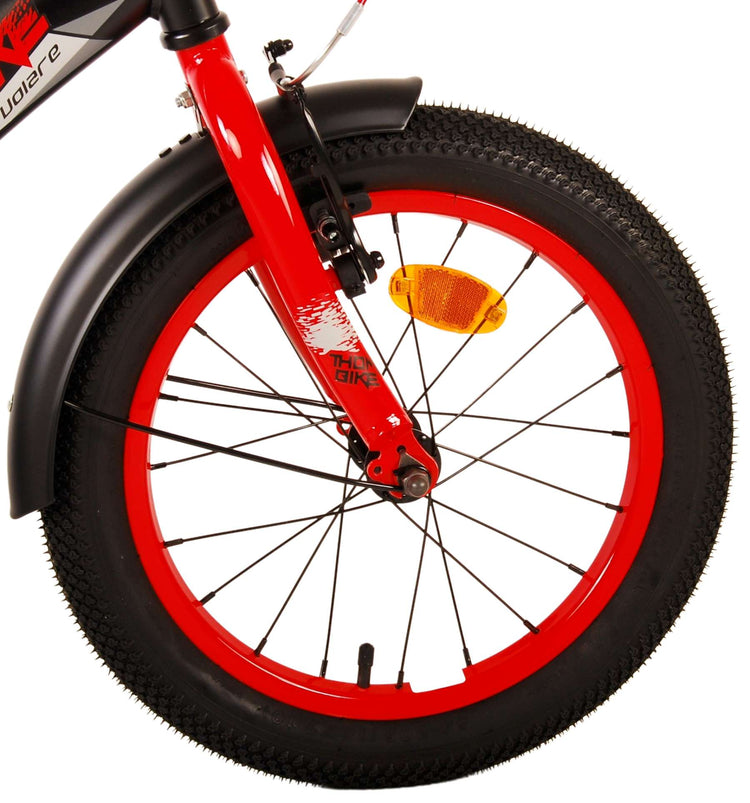 Volare Thombike Children's Bicycle - Jungen - 16 Zoll - Schwarzrot