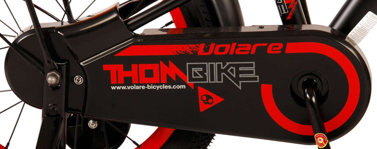 Volare Thombike Children's Bicycle - Jungen - 16 Zoll - Schwarzrot