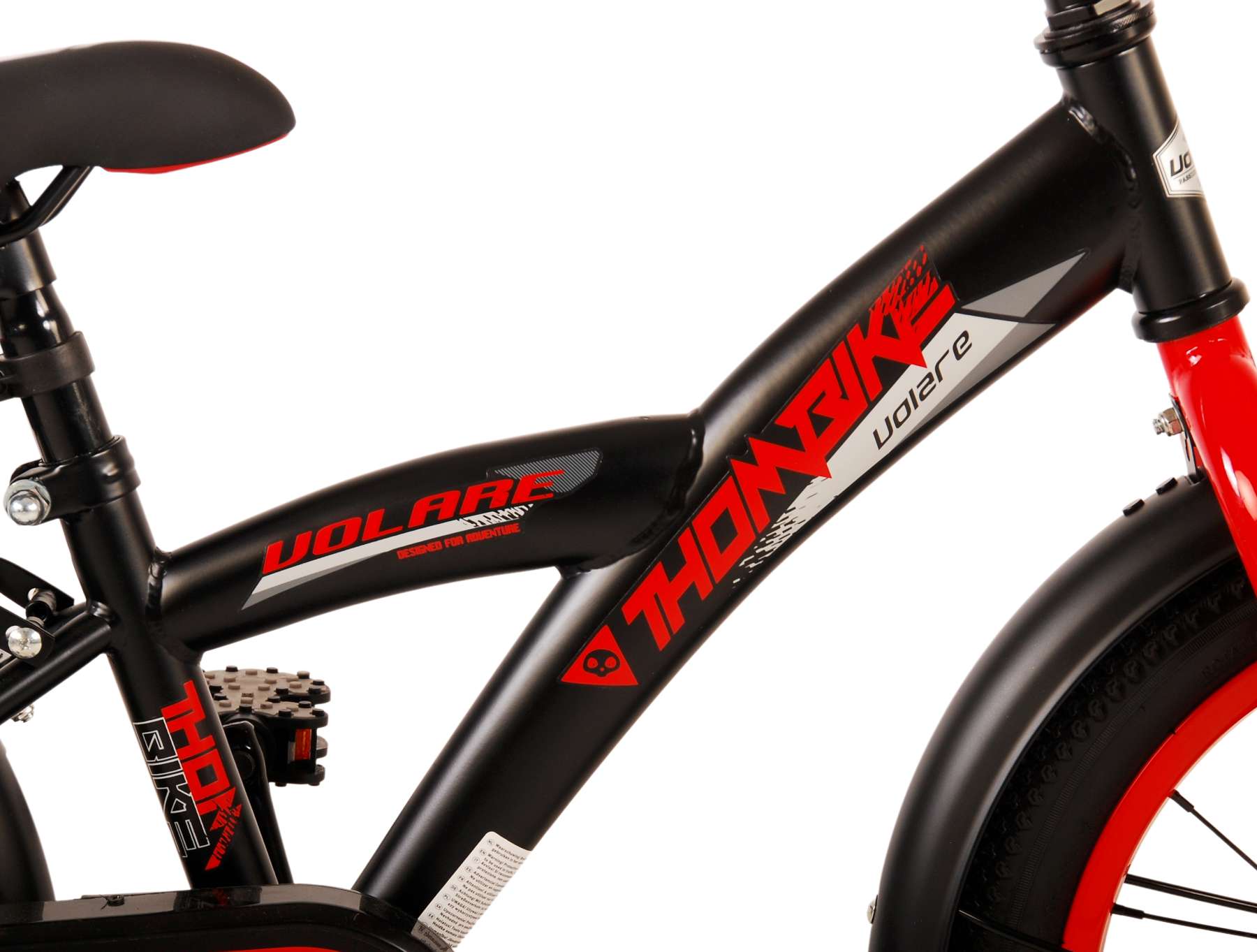 Volare Thombike Children's Bicycle - Jungen - 16 Zoll - Schwarzrot