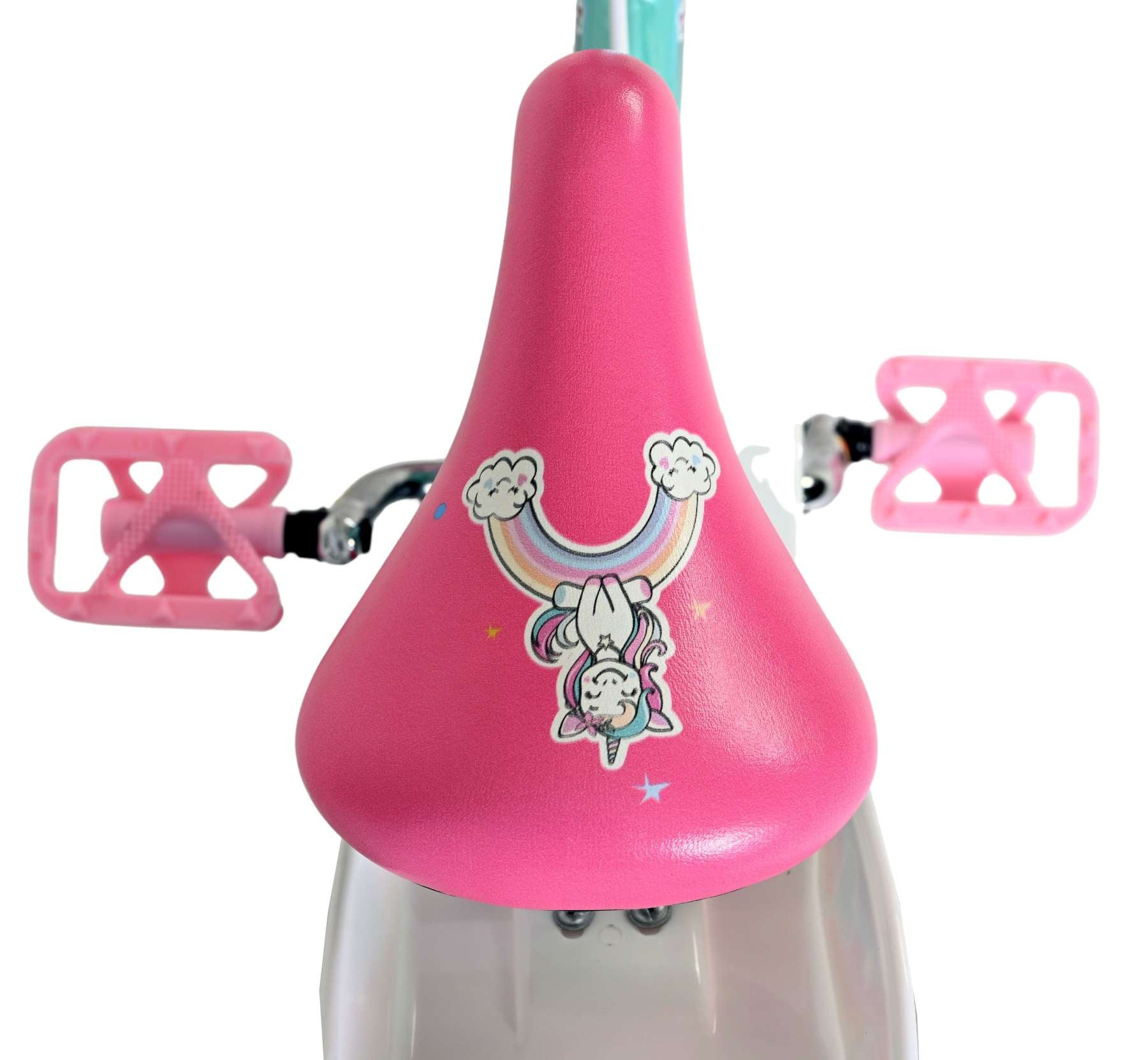 Volare Einhorn Kinderfahrrad – Mädchen – 14 Zoll – Grün – zwei Handbremsen