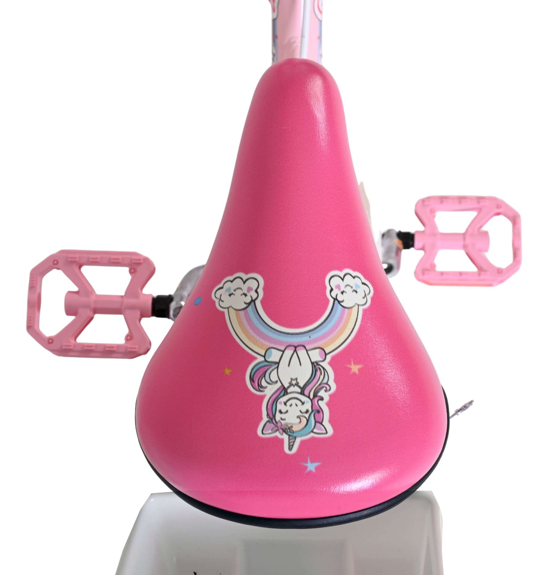 Volare Einhorn Kinderfahrrad – Mädchen – 16 Zoll – Pink – zwei Handbremsen