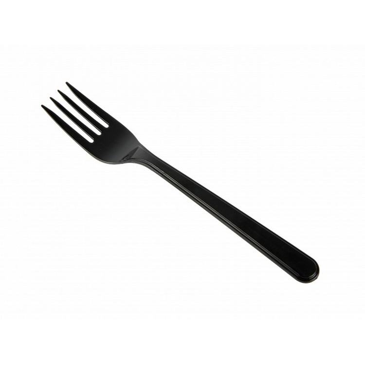Gabel wiederverwendbar schwarz PP 185mm (50 Stück)