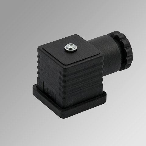 Metall-Arbeitsstecker transparent 30 mm LED 24 V mit Löschdiode