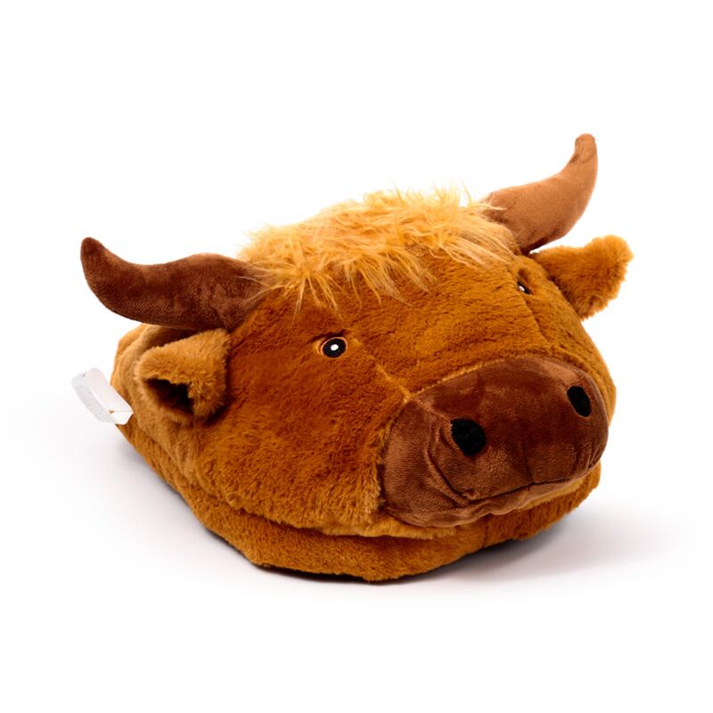 Highland Coo Kuh Riesen Pantoffel Fußwärmer