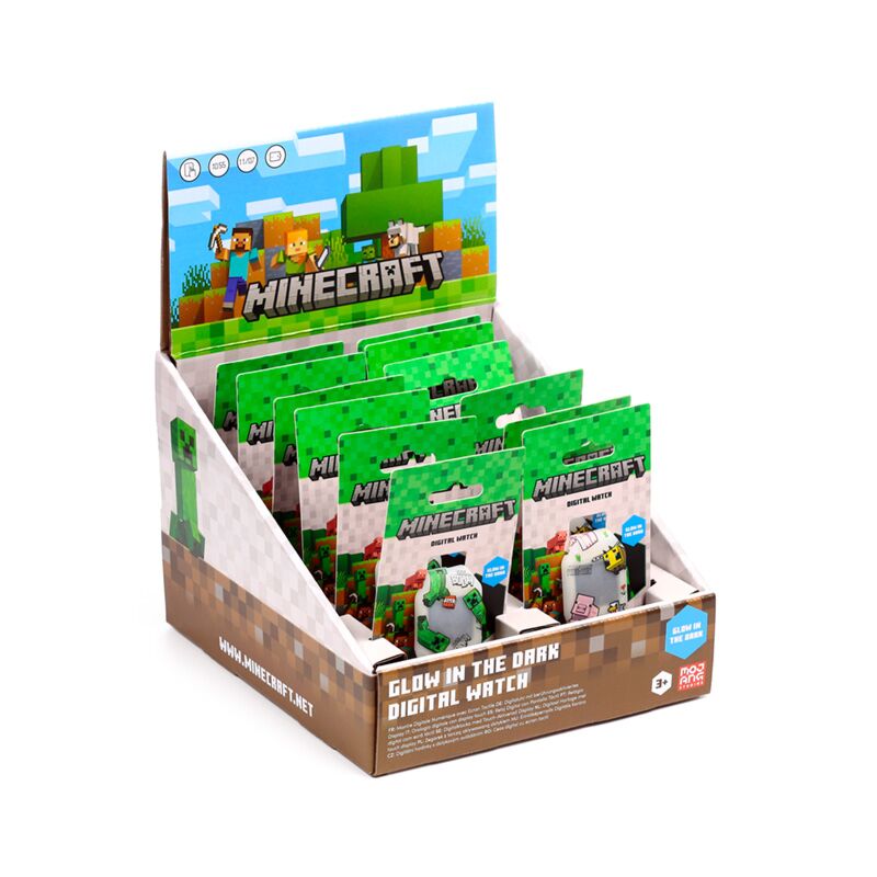 Minecraft leuert in der dunklen digitalen Siliziumuhr