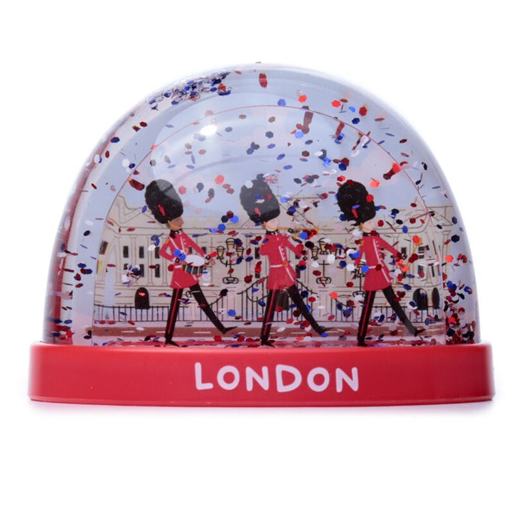 London Souvenir Royal Wachter auf Parade Medium Glitter Schnee Bol