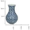 Kersten Vase Steingut blau 13x7x7cm