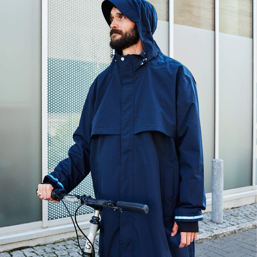 Weathergoods Schweden Regenmantel Imbris Navy S