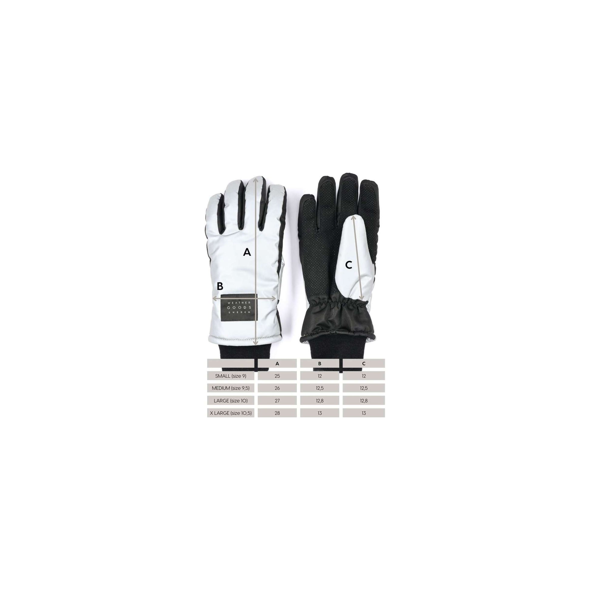 Weaarmergoods Schweden Weätrugoods Schweden Refluen. Handschuhe Silber xl