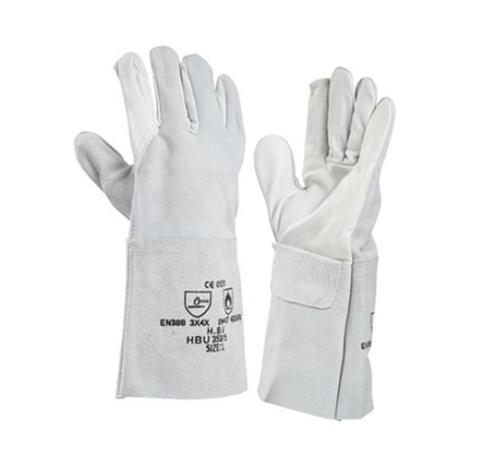 Schweißhandschuh mit kurzer Kappe, Kornteilung