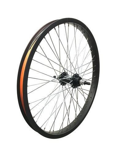 Hzb Hinterrad 20 Zoll Etro 406 BMX Freestyle 48 Spaaks 14mm Achse Schwarz
