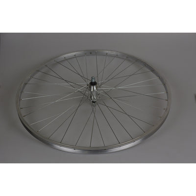 Hinterrad 28 Rand feste Achsen Alu Eco Freewh. Zilv.