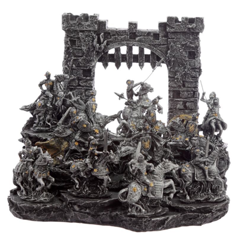 Mittelalterliche Ritter -Miniatur -Statuetten