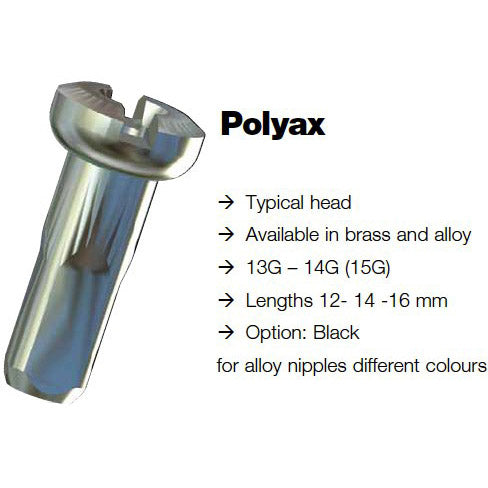 SAPIM SPAAK Nippel Polyax Spoke Nippel Polyax 14mm rot