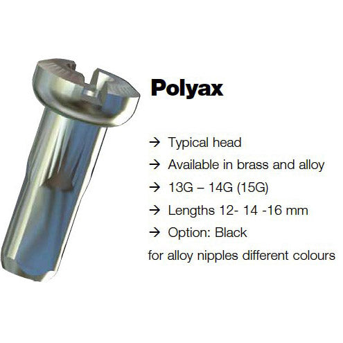 Sapim Speichennippel 14 Polyax 14mm gelbes Aluminium (100 Stück)