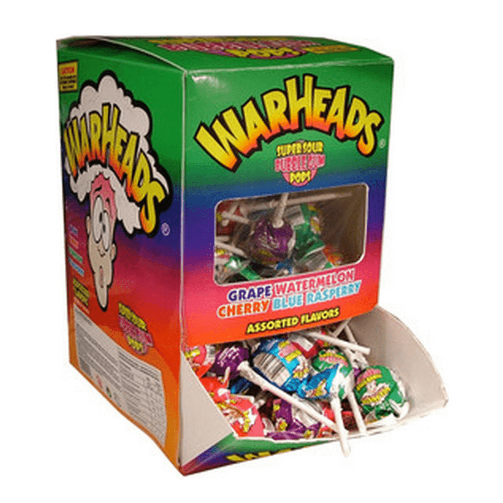 Warheads Super Sour Bubblegum Pops (100 Stück)