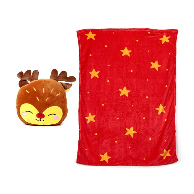 Blankeazzz festliche Weihnachtsfest Rudolph 2-in-1 Umarmung Reisedecke