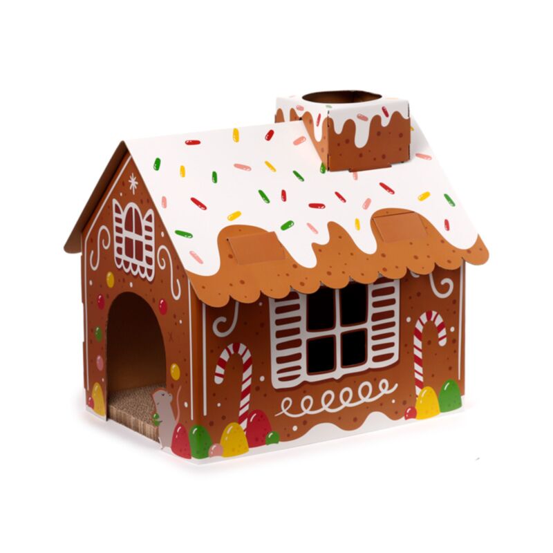 Do-it-yourself Weihnachten Ingwer Lane 100% Papp Cat Playhouse