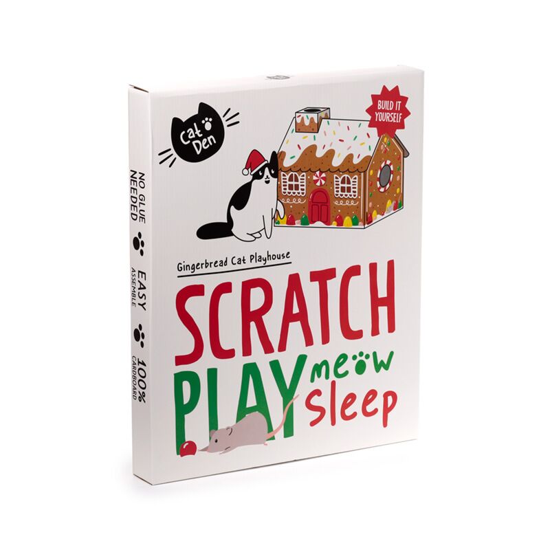 Do-it-yourself Weihnachten Ingwer Lane 100% Papp Cat Playhouse