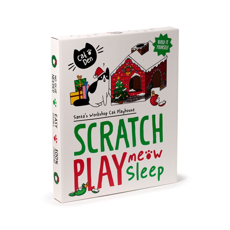 Weihnachtshöhle Weihnachten 100% Kartonkatze Playhouse