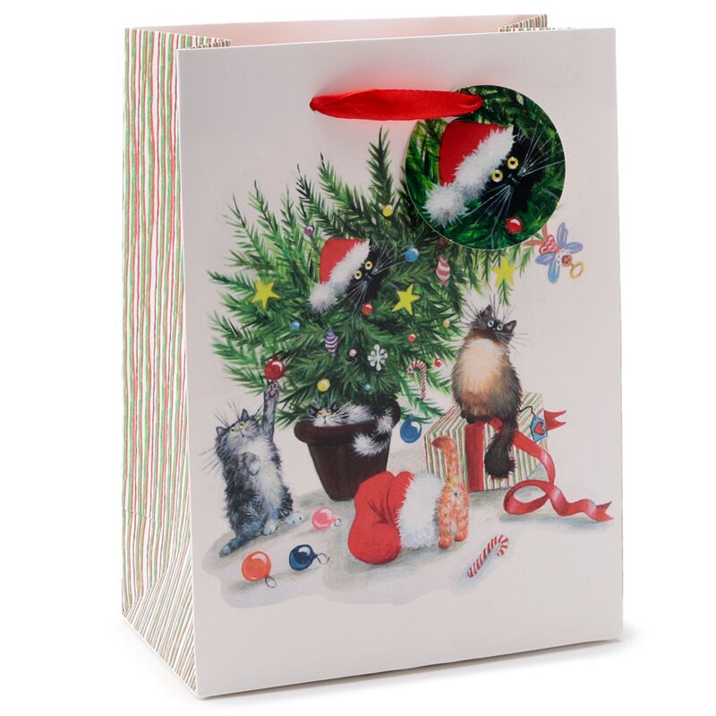 Kim Haskins Weihnachtskatzen - Geschenktüte Medium