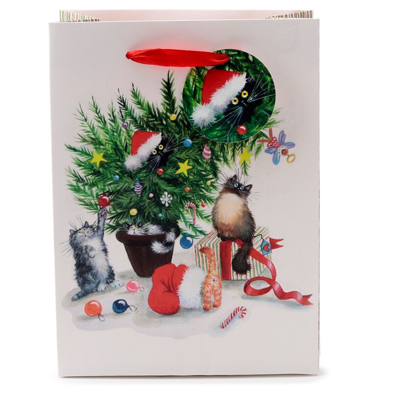 Kim Haskins Weihnachtskatzen - Geschenktüte Medium