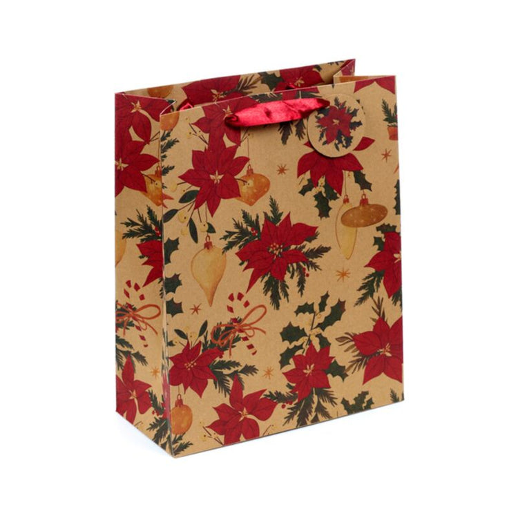 Botanische Weihnachtsgeschenktasche groß