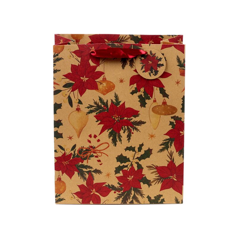 Botanische Weihnachtsgeschenktasche groß