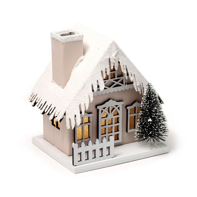 Schnee-Weihnachtshaus-LED-Dekoration