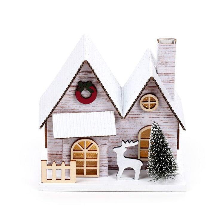 Zilverberk Double Front Christmas House LED -Dekoration