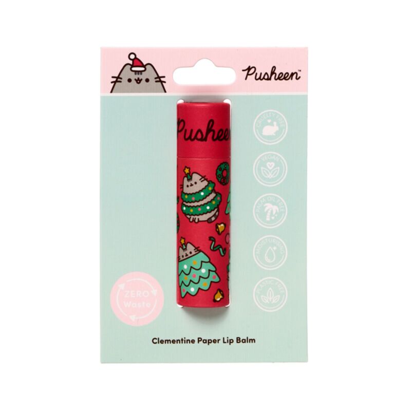 Weihnachten Pushen der Katzenpapier Lippenbalsam Stick