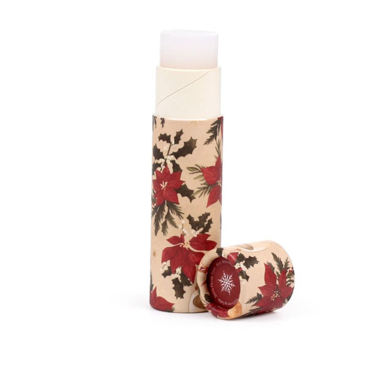 Botanischer Weihnachtspapier Lippenbalsam Stick