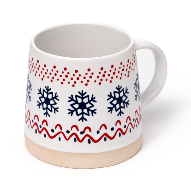 Snowflake Stoneware Becher