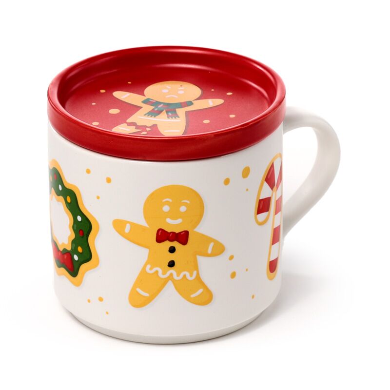 Weihnachtsbahnen Street Porzellan Becher Coaster Set