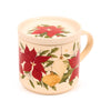 Botanischer Weihnachts -Porzellan -Becher -Coaster Set