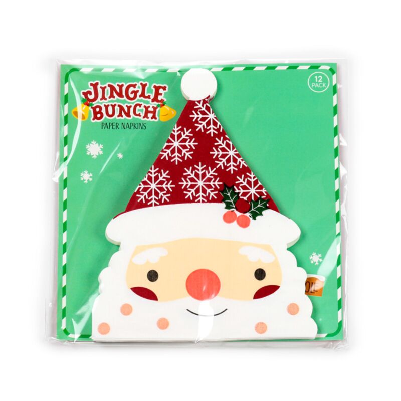Weihnachten Santa Santa Pack mit 12 3-layerer Papierfreestervets