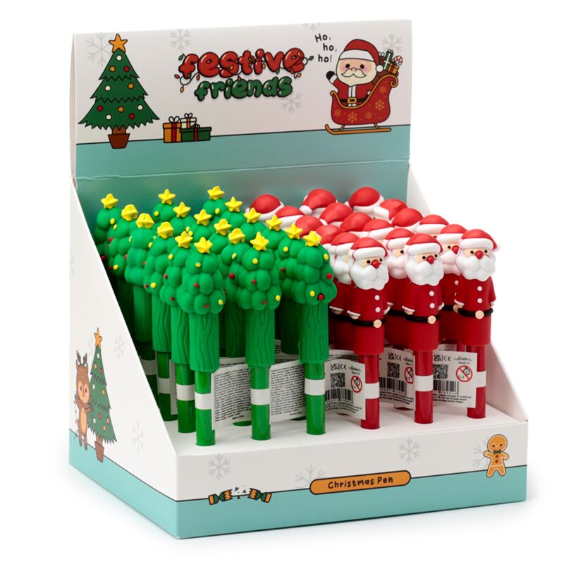 Festliche Weihnachtsfest -PVC -Stift - Blau
