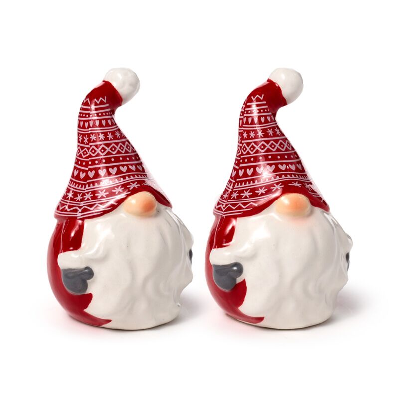 Scandi Christmas Gnoom Keramikpfeffer und Salzset
