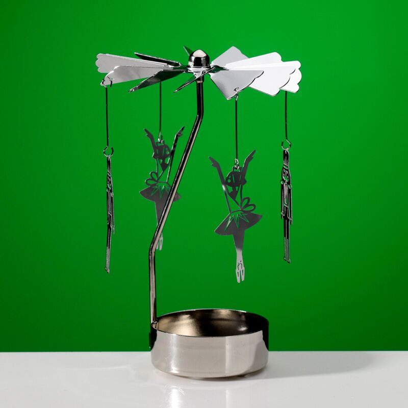 Weihnachts -Nussknacker -Tee -Lichthalter -Karusssel