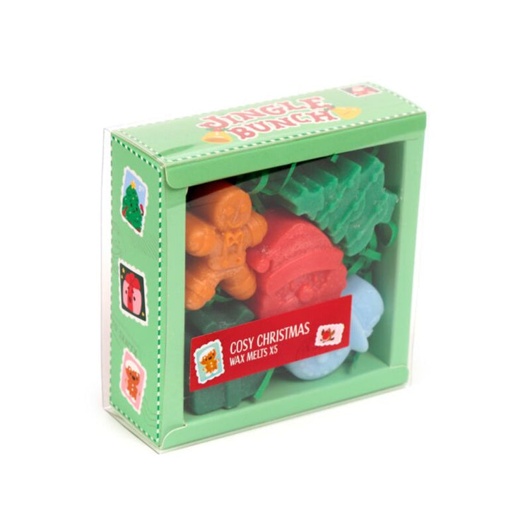 Weihnachts -Jingle -Set von 5 geformten Wachsmeilen