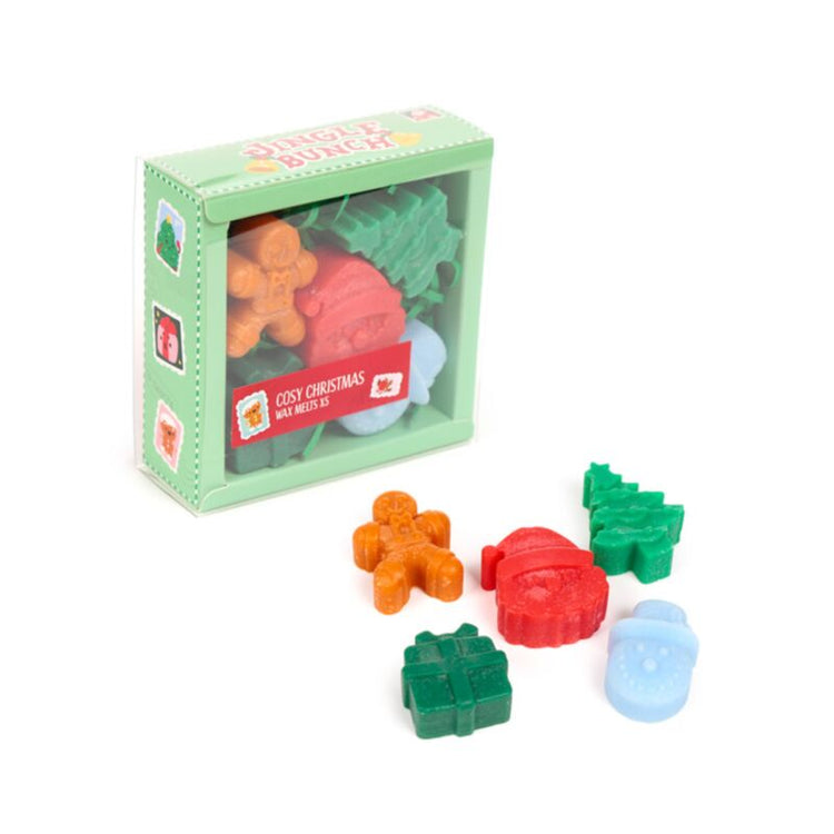 Weihnachts -Jingle -Set von 5 geformten Wachsmeilen