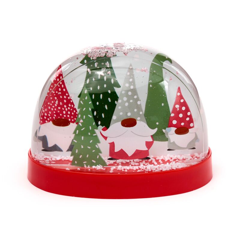 Weihnachtsgnoom großer Glitzer Schnee Bol