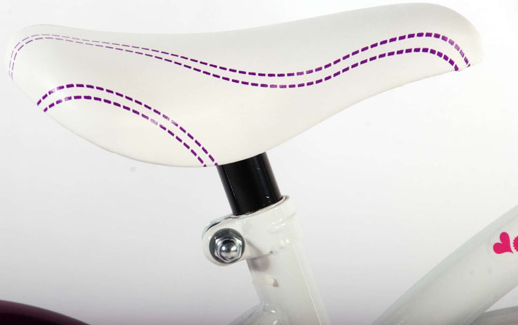 Volare Heart Cruiser Kinderbike - Mädchen - 12 Zoll - Weiß lila