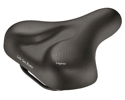 Sattel Selle San Remo Lugano Vakuum-Griff Schwarz (Karte)