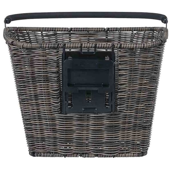 Basil Bremen Rattan Look KF - Fahrradkorb - vorne - dunkelbraun