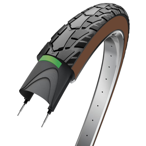 Edge äußere Reifenleistung Protect 28 x 1,75 47-622 - Schwarzbraun