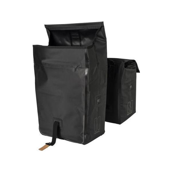 Basil Urban Dry doppelte Fahrradtasche, wasserdicht, 50L, mattschwarz