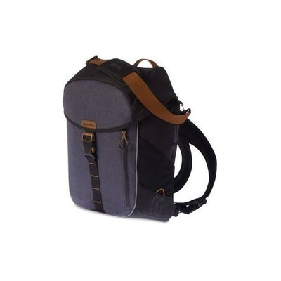 Basil Miles Fahrradrucksack - Multifunktionelle graue Fahrradtasche für Frauen Männer - 17L - Hook-On System