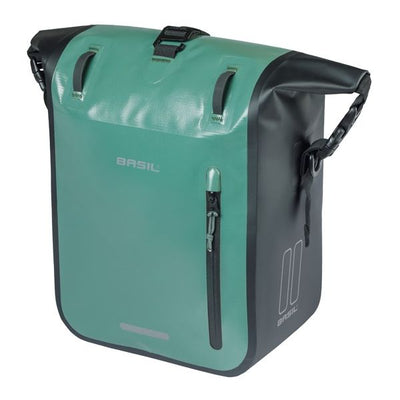 Basil einzelne Fahrradtasche Rivo M Plane Mik 12-15l 14 x 25 x 38 cm – grün schwarz
