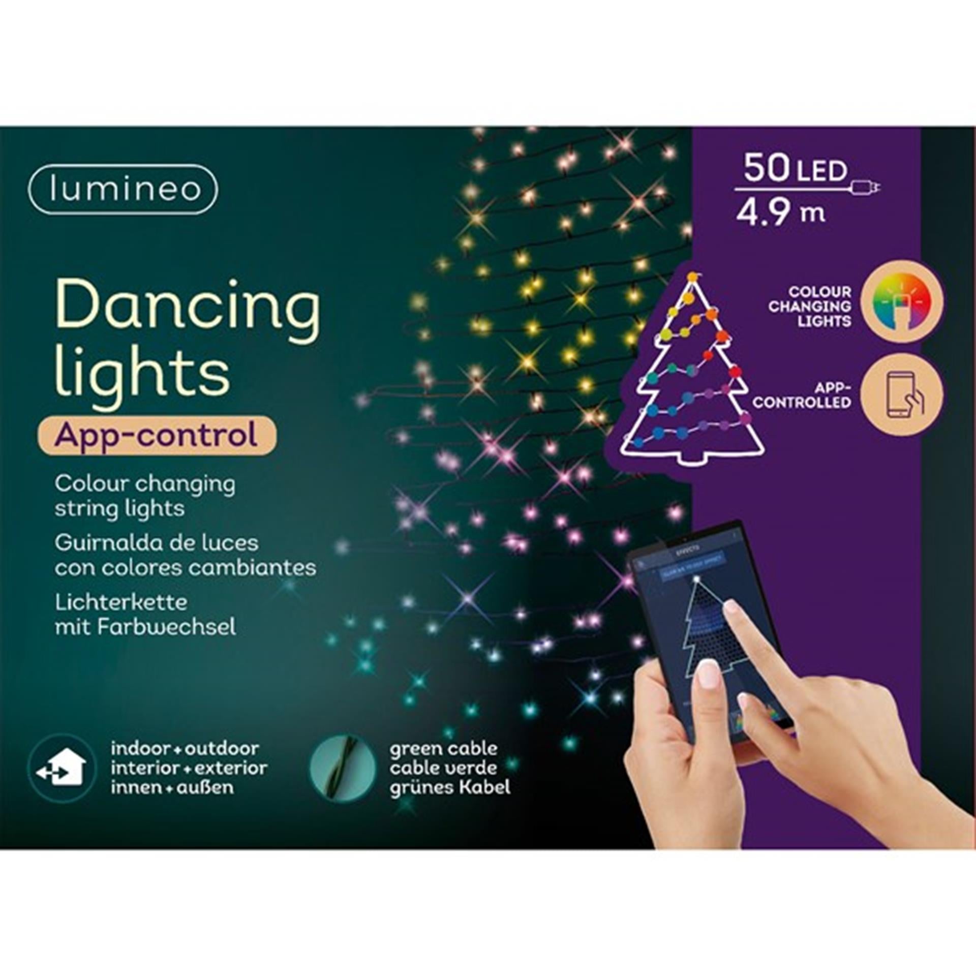Lumineo Weihnachtsbeleuchtung App-Steuerung 50 LED